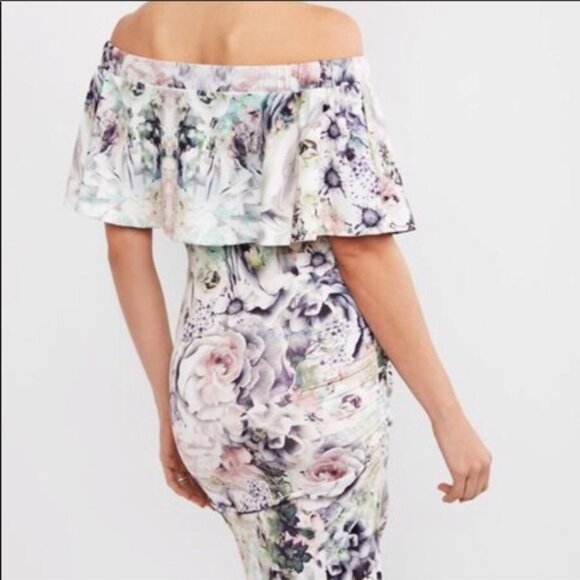 Ripe Maternity Floral Off The Shoulder Sheath Dress  Size Large (10) - Picture 2 of 4